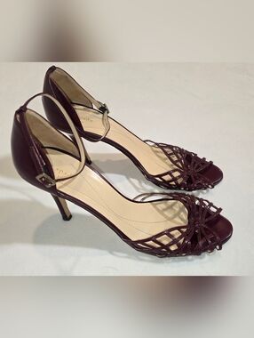 Kate Spade New York Patent Leather Caged Stiletto Heels Size 10B Made In Italy